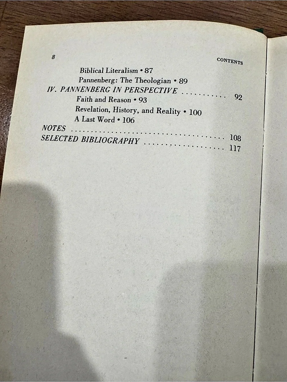 Wolfhart Pannenberg Theology Book Hardback Green 1973 Don H Olive